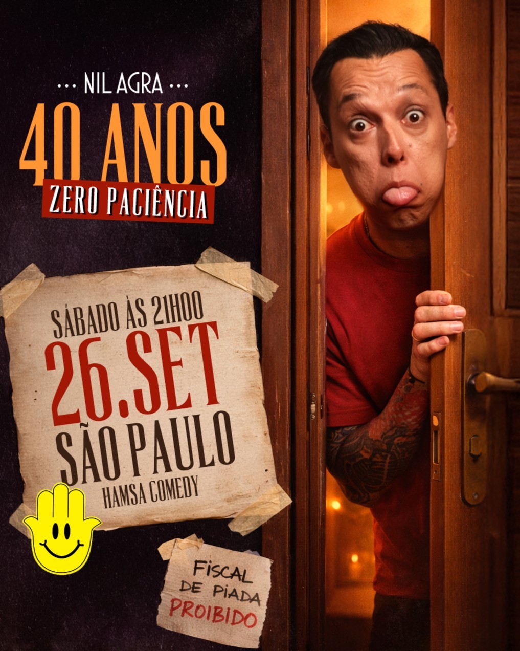 NIL AGRA EM 40 ANOS  ZERO PACIÊNCIA  | HAMSA COMEDY