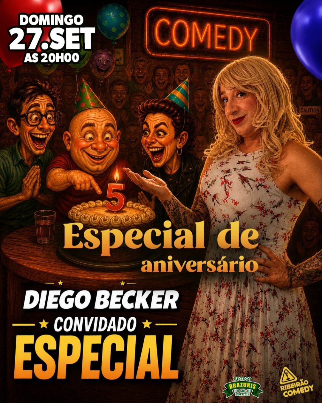 ANIVERSÁRIO DE 5 ANOS do Ribeirão Comedy