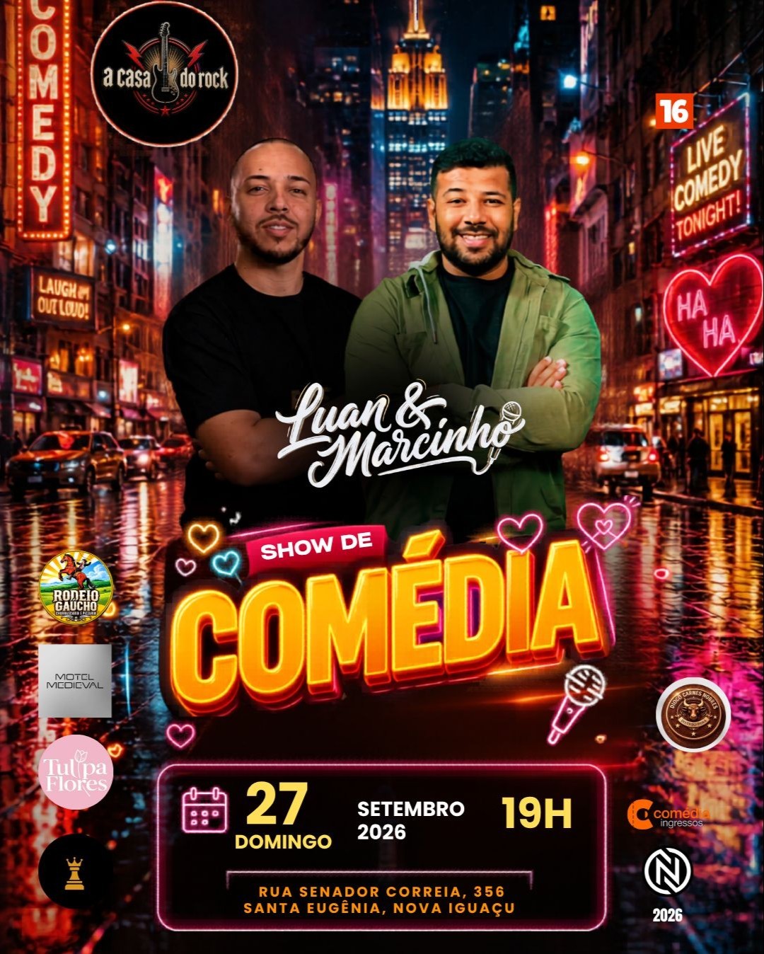 Luan & Marcinho Show de Comédia na A Casa do Rock