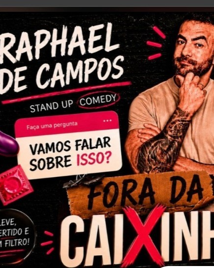 Raphael de Campos - Fora da Caixinha - Sábado 17 de Outubro às 21:00 - Joker Comedy Bar - Vila Velha