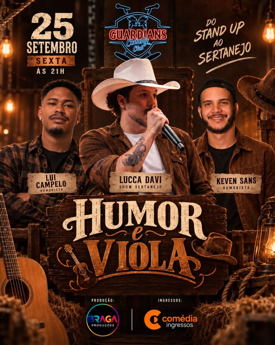 Humor e Viola no Guardians Comedy