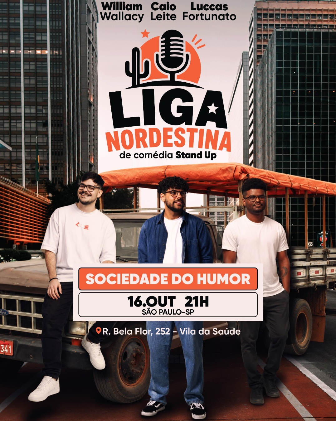 [16/10 - 21h] Liga Nordestina de Comédia Stand-Up na Sociedade do Humor