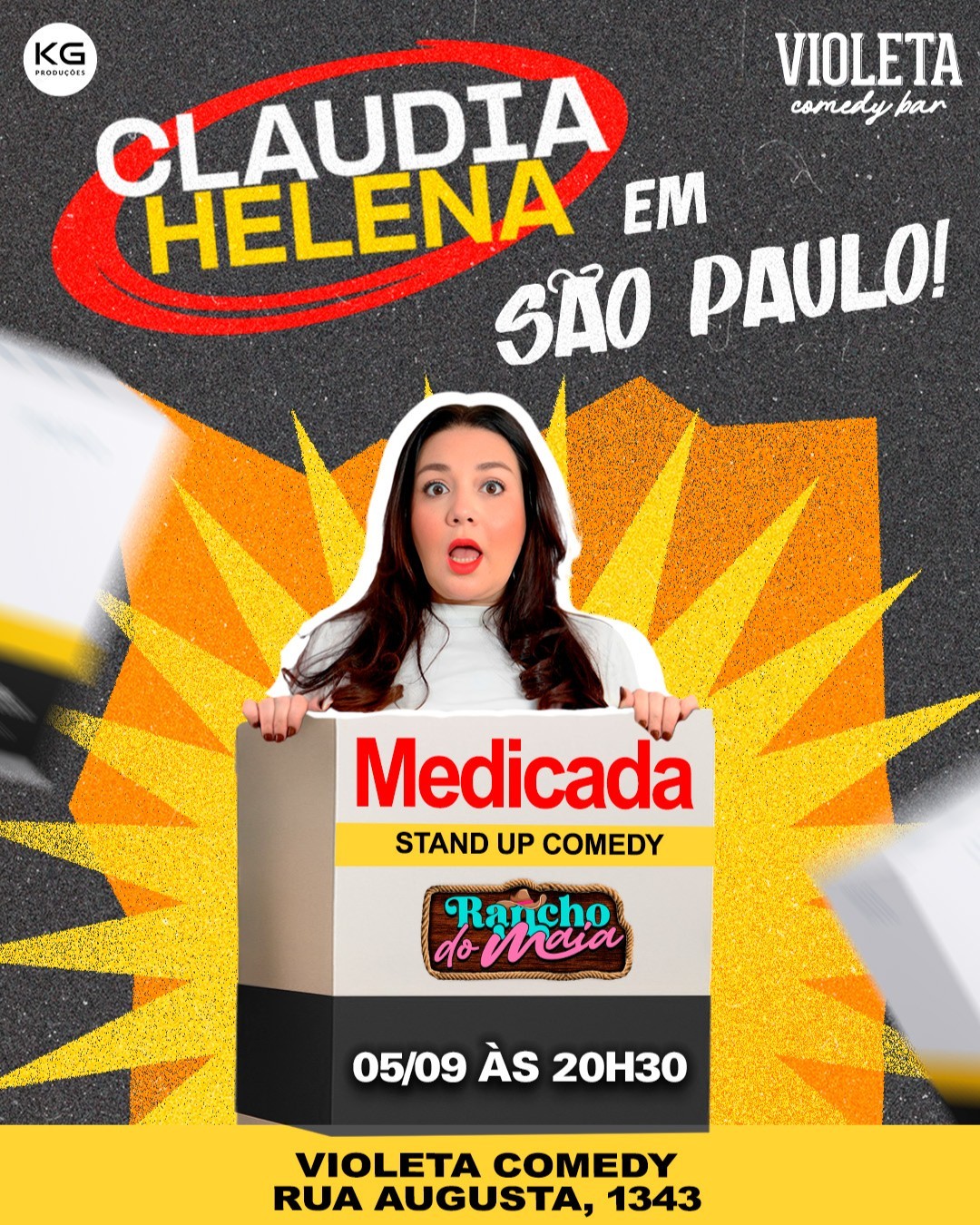 CLAUDIA HELENA em MEDICADA - Show de Comédia na Rua Augusta!