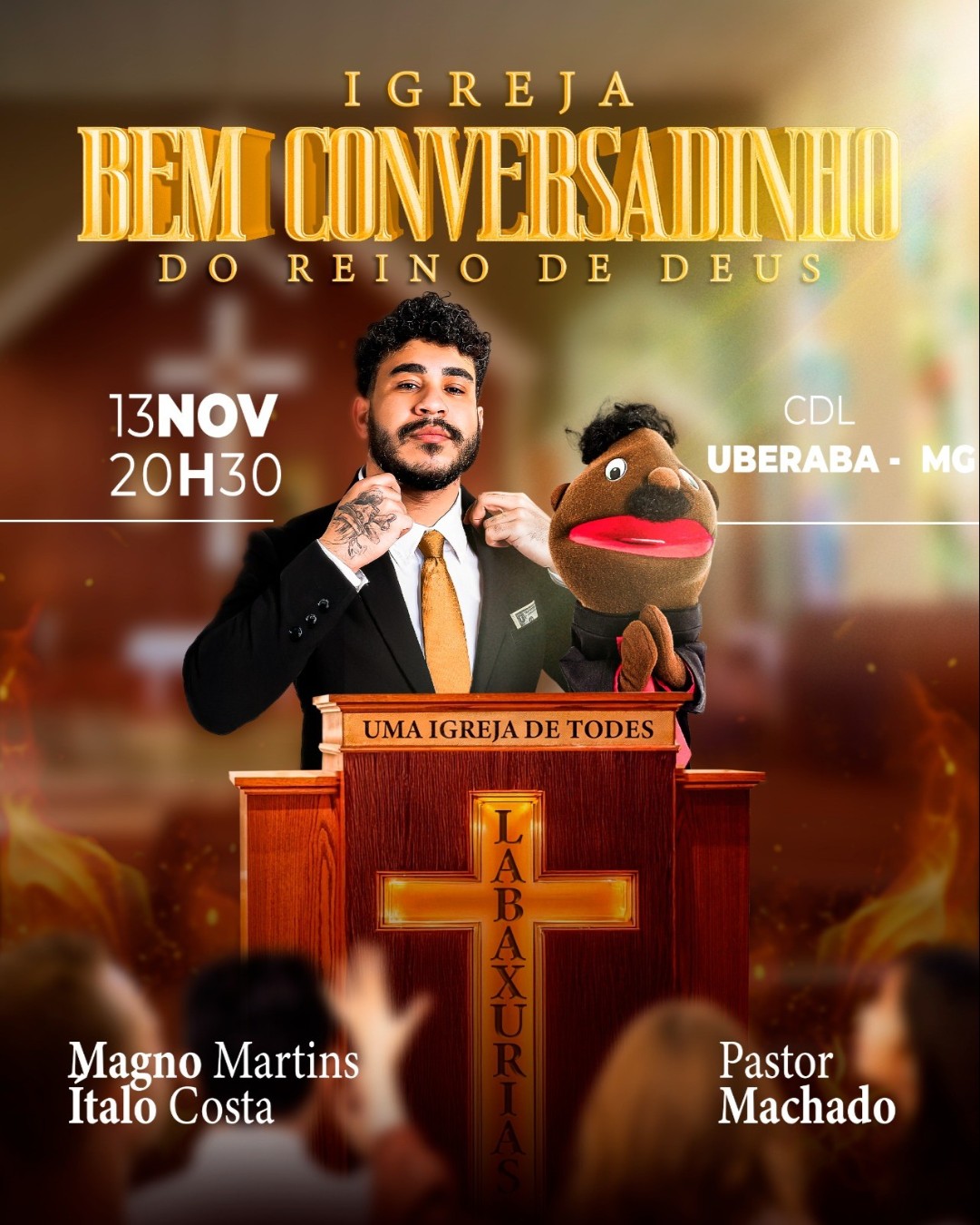 Pastor Machado em Igreja Bem Conversadinho do Reino de Deus | Uberaba  - MG | CDL Uberaba