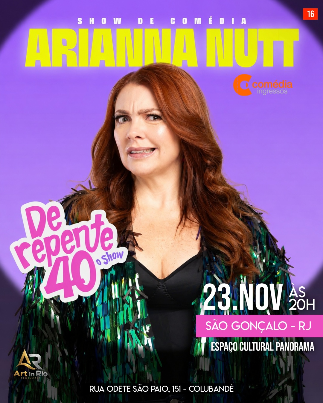 Arianna Nutt em "De Repente 40" - São Gonçalo - RJ