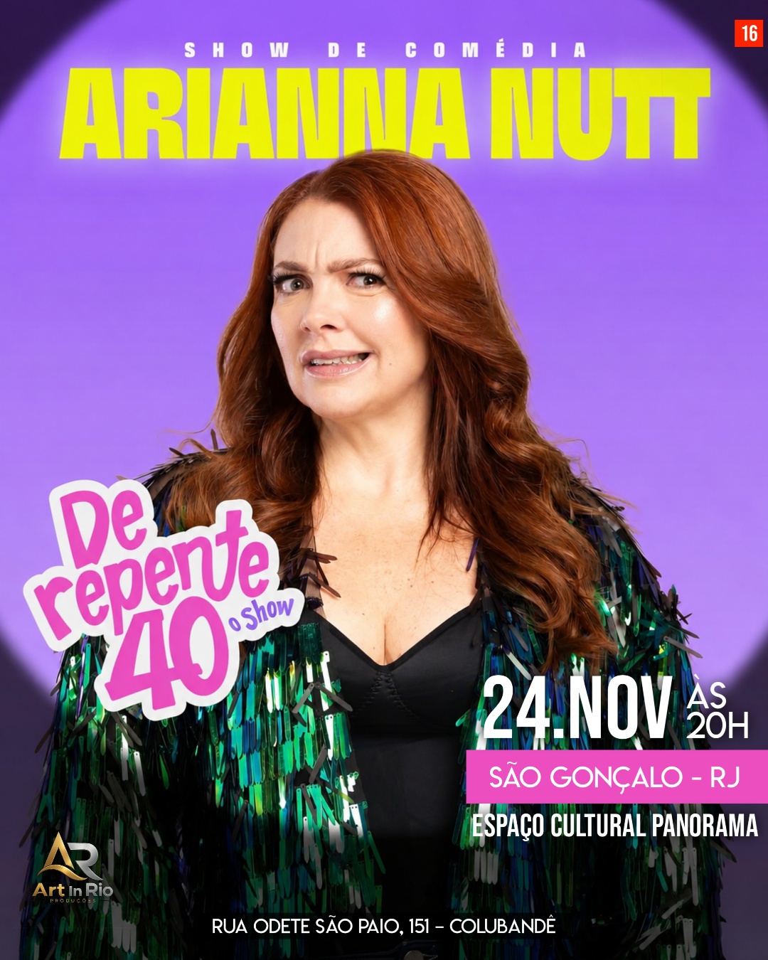 Arianna Nutt em "De Repente 40" - São Gonçalo - RJ