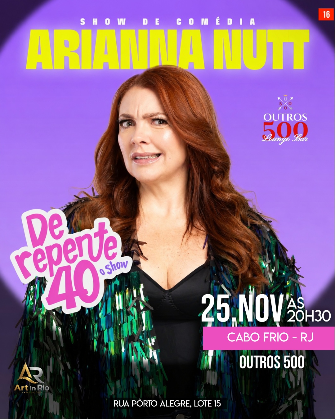 Arianna Nutt em "De Repente 40" - Cabo Frio - RJ