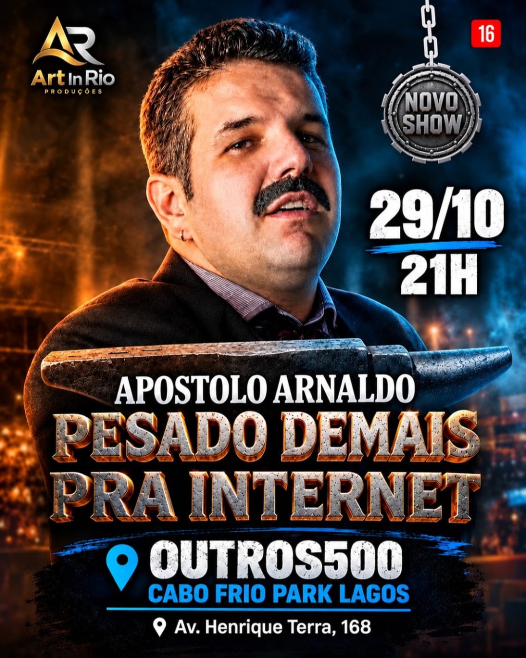 Apostolo Arnaldo em "Pesado Demais Para a Internet"