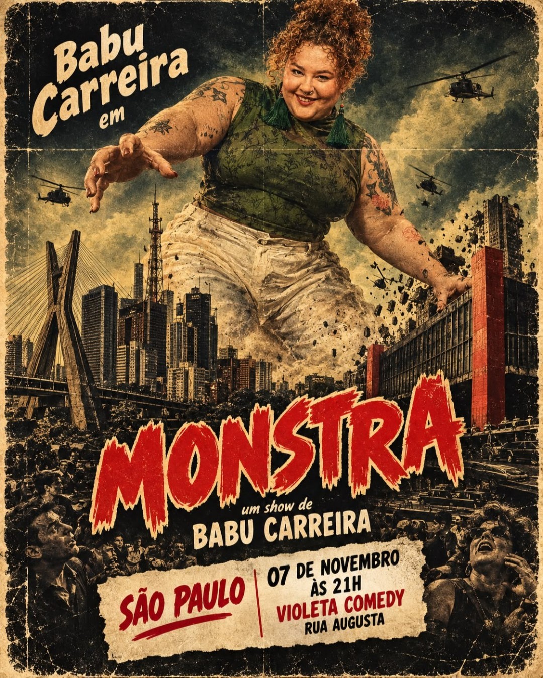 BABU CARREIRA em MONSTRA na RUA AUGUSTA - SP