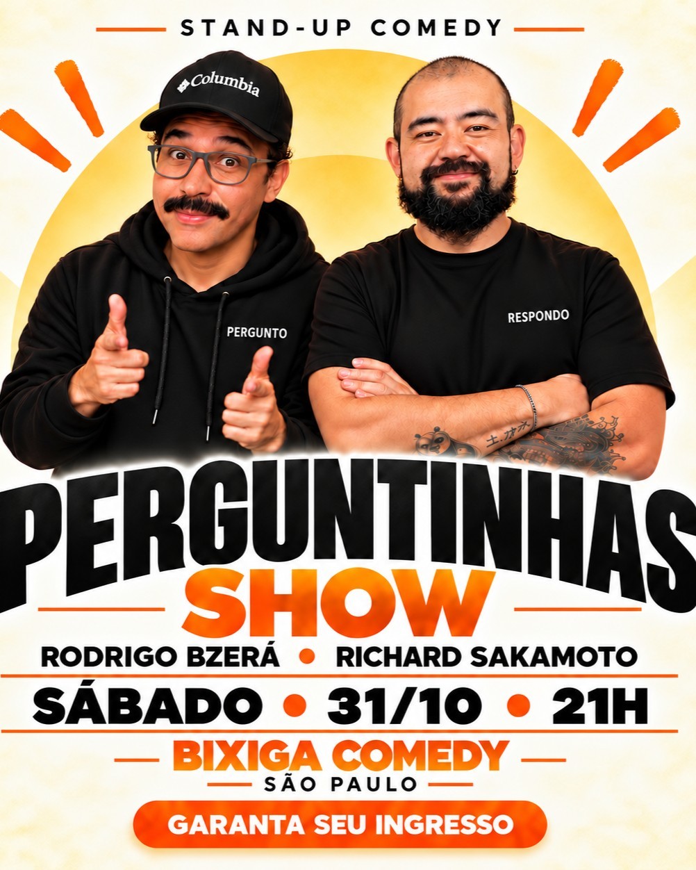Richard Sakamoto e Rodrigo Bzerá em Perguntinha Show | SP | Bixiga Comedy