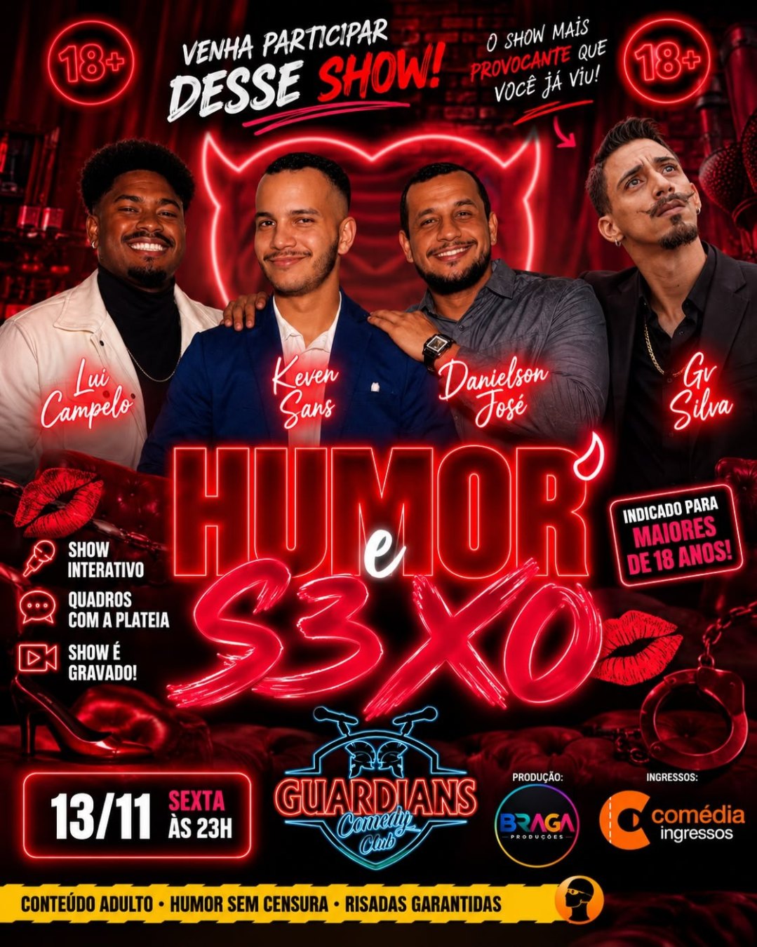 Humor e S3x0 - Stand Up comedy | Goiânia | Guardians Comedy