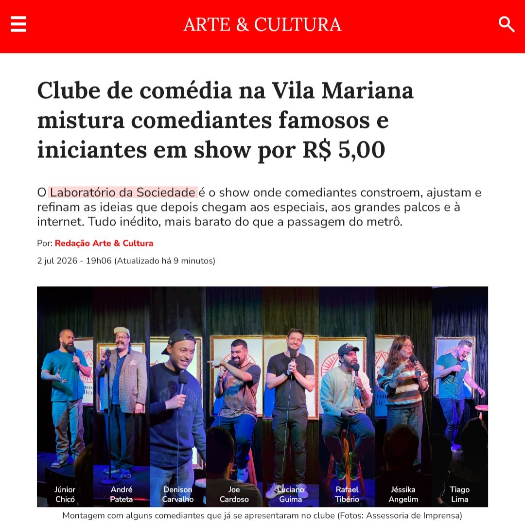 Laboratório da Sociedade | Elenco secreto. Piadas inéditas.