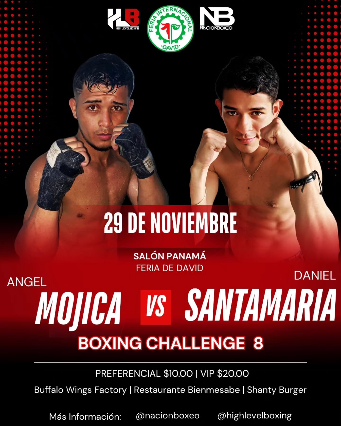 Flyer del Evento BOXING CHALLENGE 8