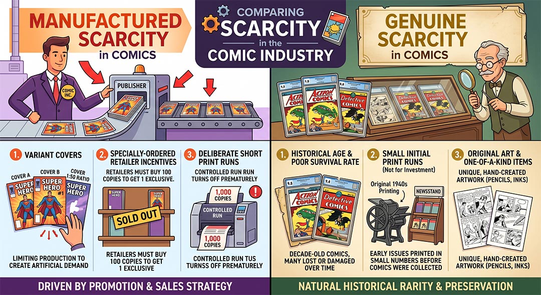 Manufactured Scarcity vs Genuine Scarcity in Comics