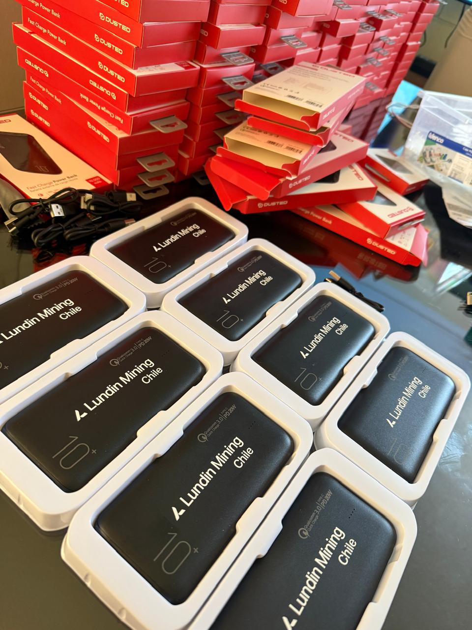 Powerbanks con logotipo DTF UV