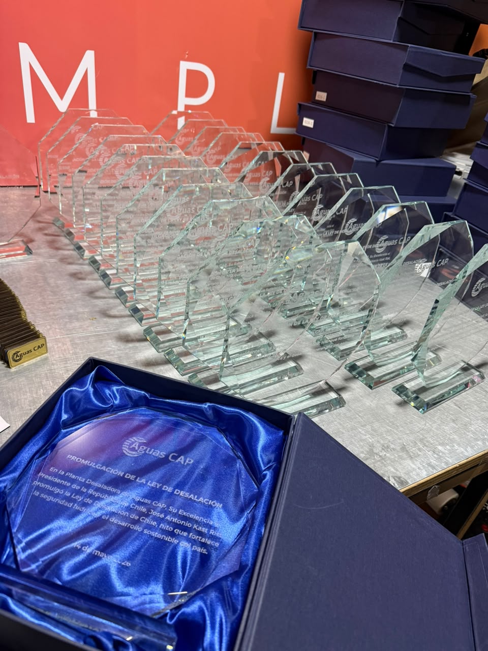 Galvano cristal grabado laser