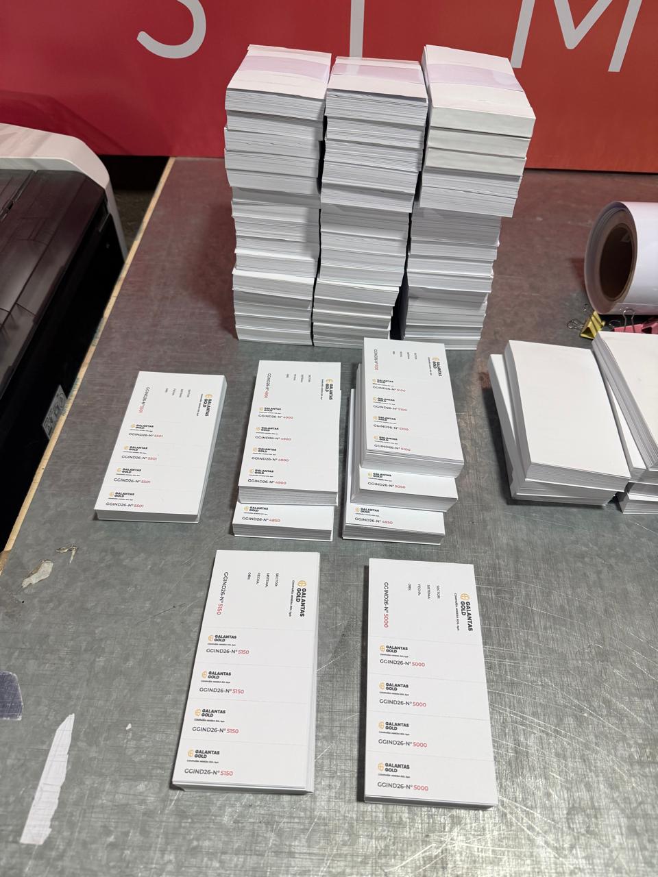 Talonario personalizados foliados y prepicados