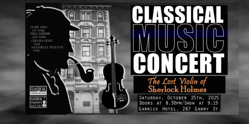 Classical Music Concert: The Lost Violin Of Sherlock Holms @ Garrick Hotel
