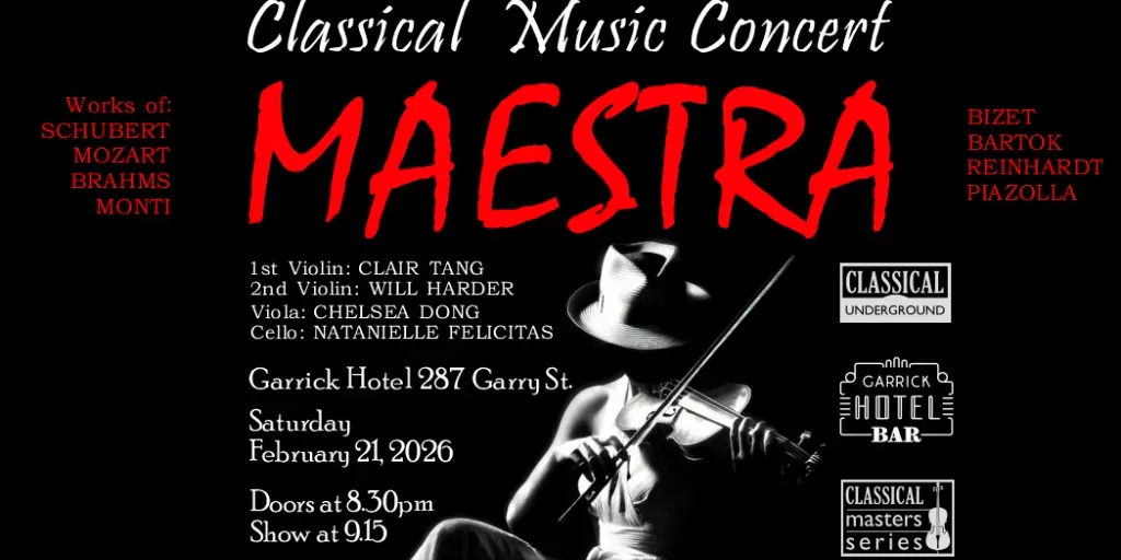 MAESTRA - Classical Music Concert @ Garrick Hotel