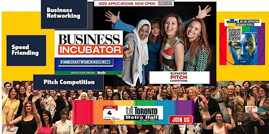 Speed Friending • Business Networking • Pitch Competition  By Immigrant Women in Business (IWB)