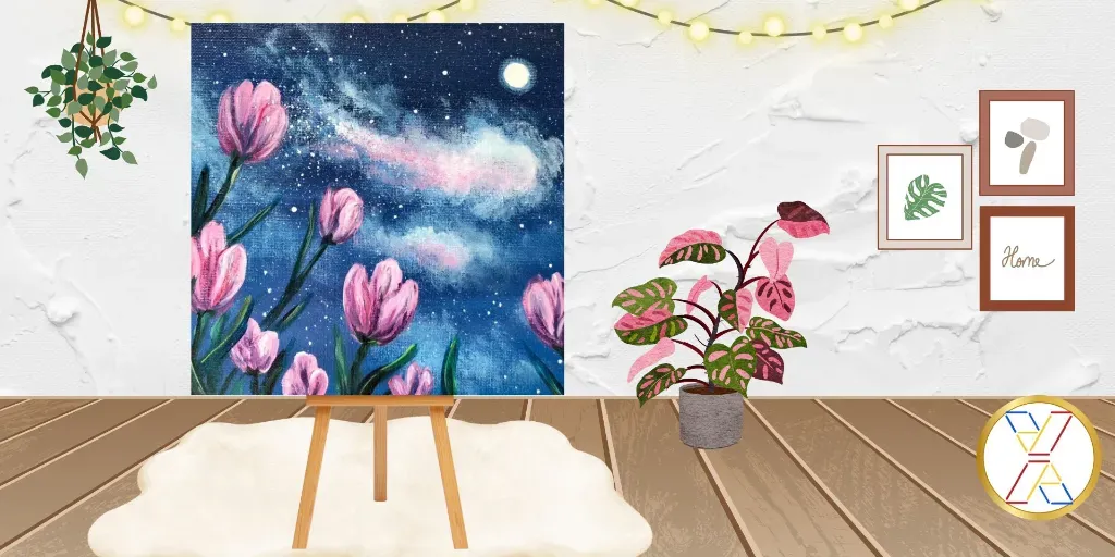 Paint Night : "Twilight Tulips"