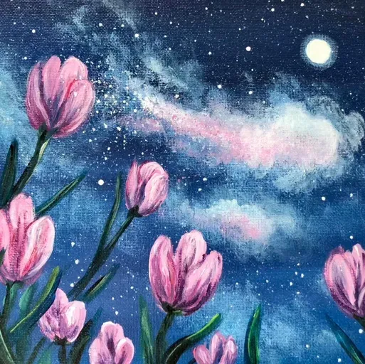 Paint Night : "Twilight Tulips"
