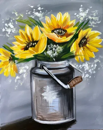 BYOB Paint N Sip : "Pail of Flowers"