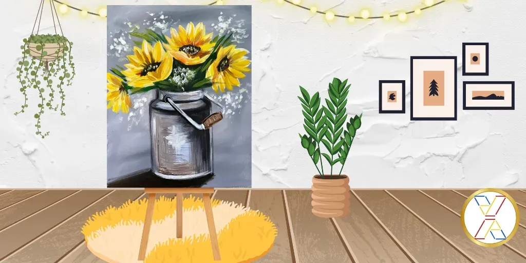 BYOB Paint N Sip : "Pail of Flowers"