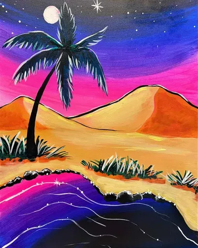 BYOB Glow Paint N Sip : "Oasis Dunes"