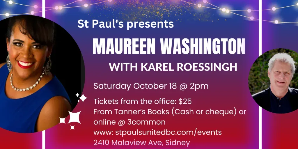 St Paul’s Presents:  Maureen Washington & Karel Roessingh
