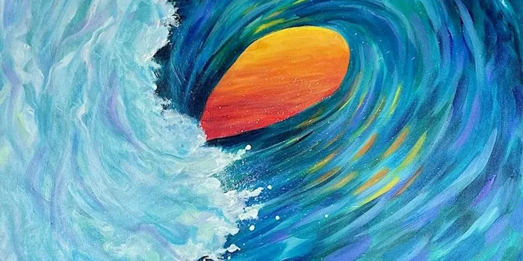 Finger Painting Party: "It comes in Waves"