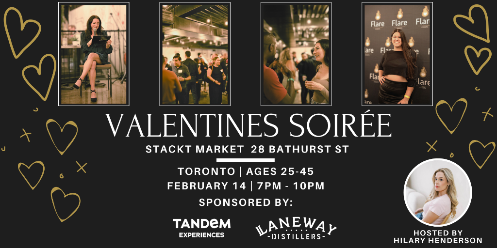Toronto | Valentine's Day Soiree Singles Mixer at STACKT | Ages 25-45