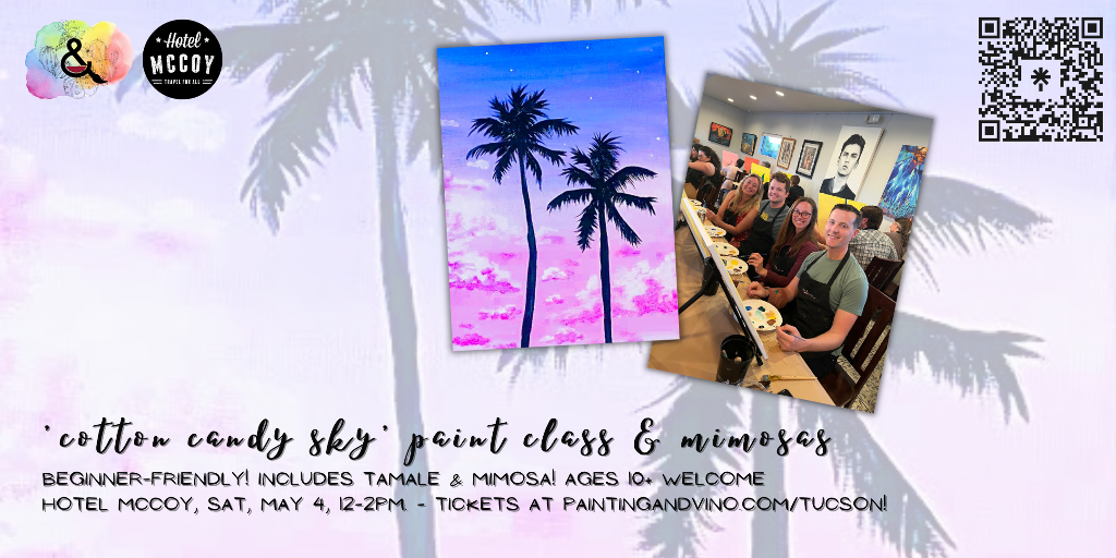 Paint and Sip ‘Cotton Candy Sky’ at Hotel McCoy – Includes Mimosa & Tamale!