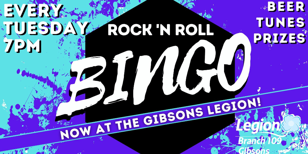 ROCK N' ROLL BINGO at The Gibsons Legion