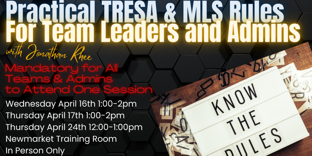  Practical TRESA & MLS Rules for Team Leaders and Admins