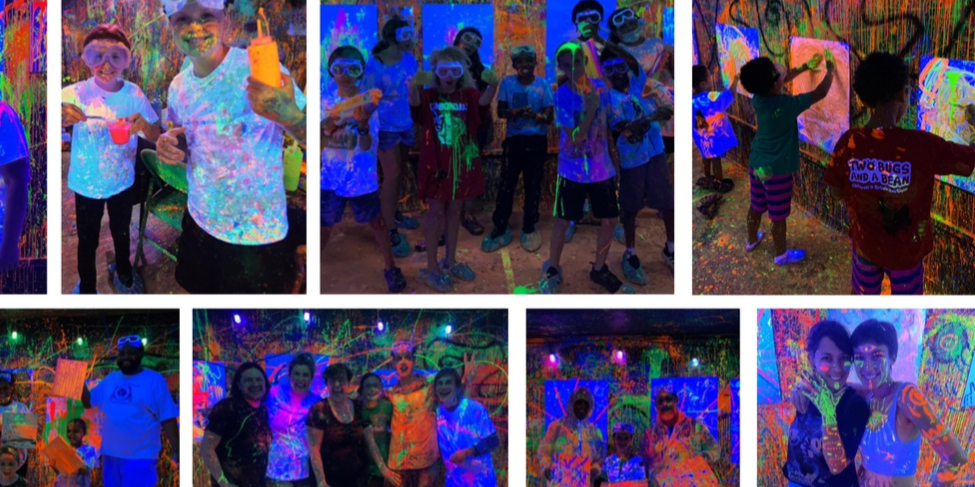 Friday Glow Splatter Paint Party