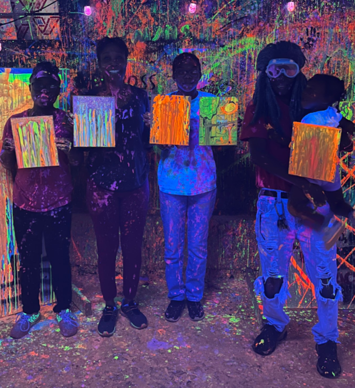 Friday Glow Splatter Paint Party