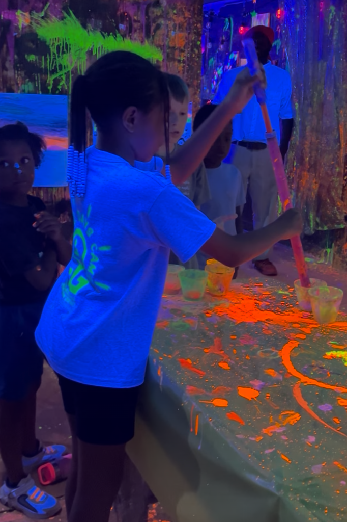 Friday Glow Splatter Paint Party