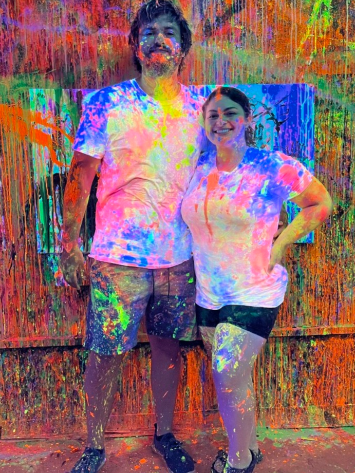 Friday Glow Splatter Paint Party