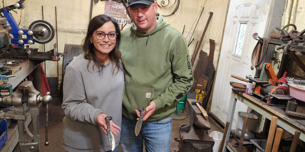 Forge a Rail spike into a knife!