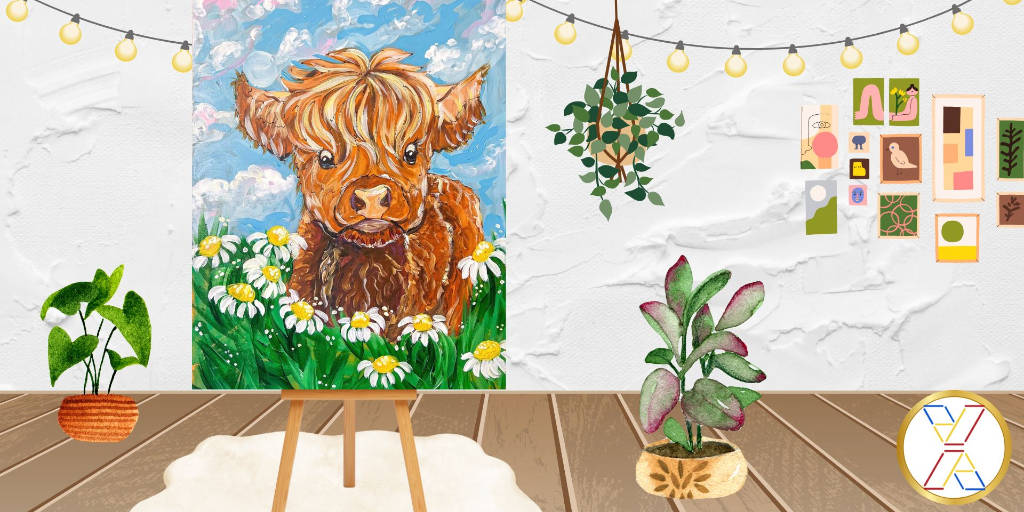 Paint Night : "Cute Cow Summer"