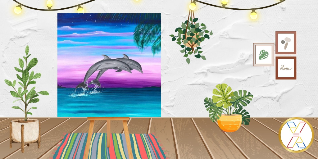 Paint Night : "Sunset Dolphins"