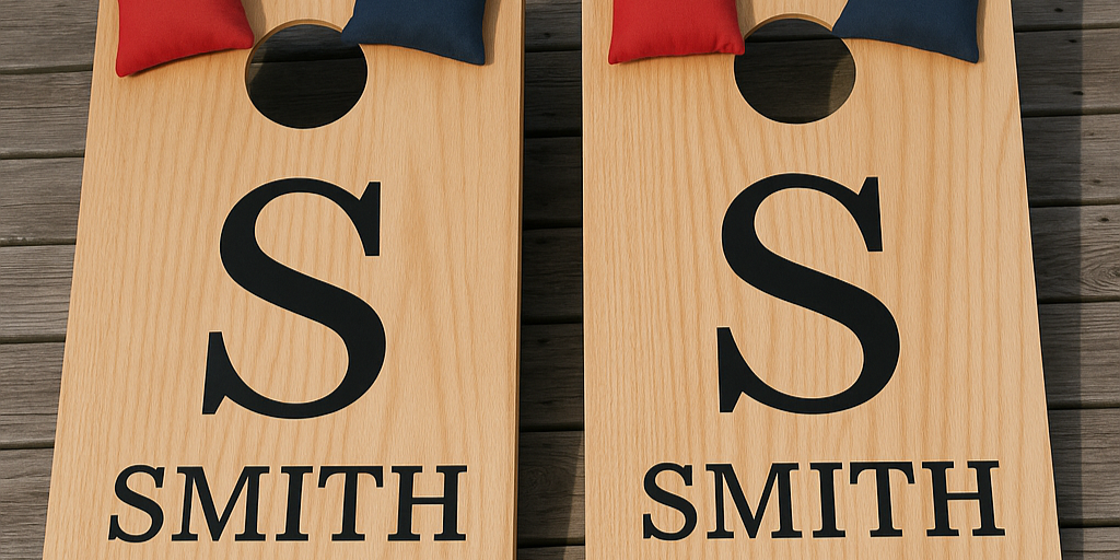 Custom Family Name Cornhole Board Sets