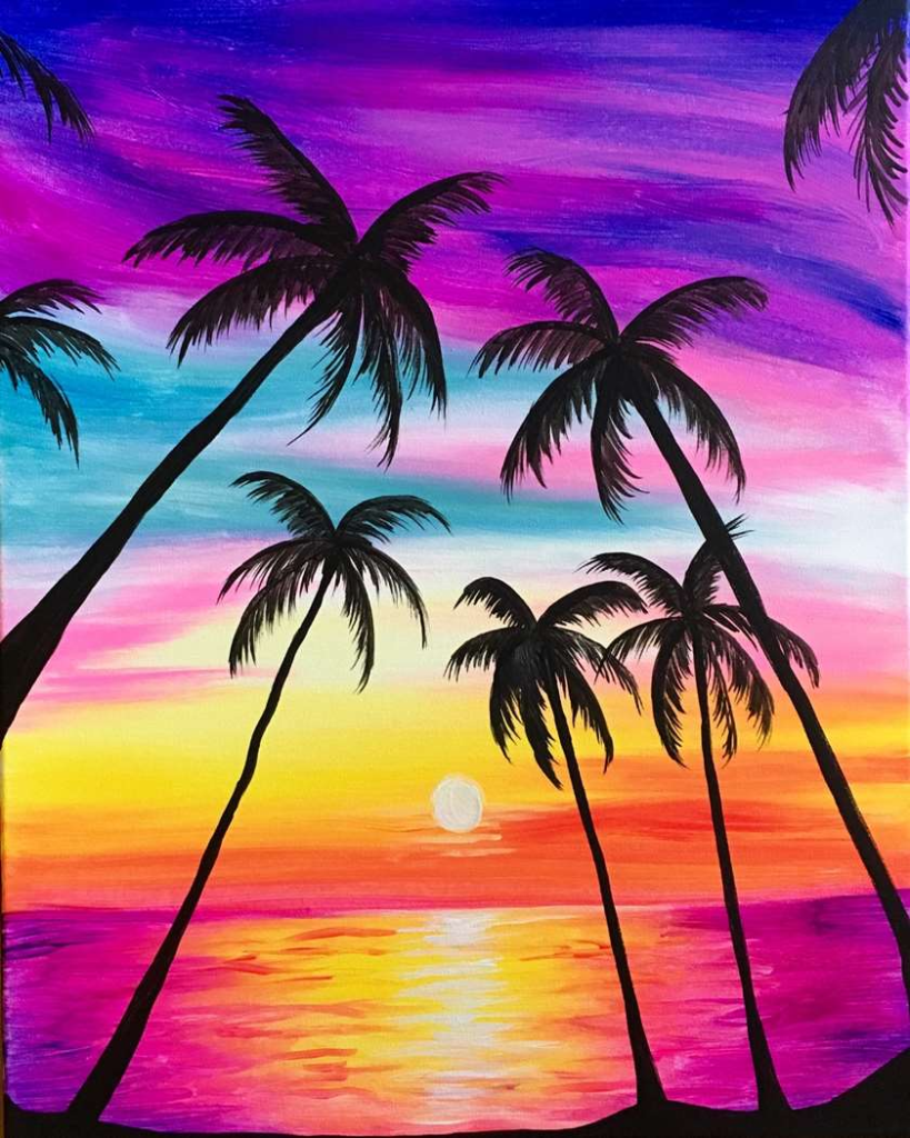 BYOB Paint N Sip : "Palm Beach Sunset"