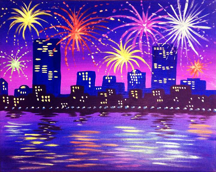 BYOB Glow Paint N Sip : "A Night of Fireworks"