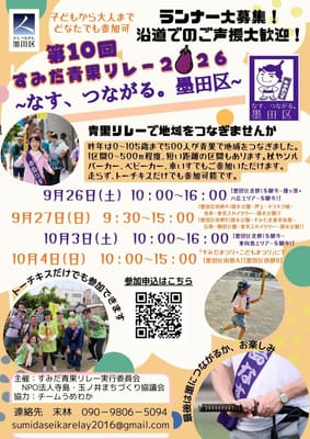 第10回 すみだ青果リレー2026（9月）のサムネイル画像