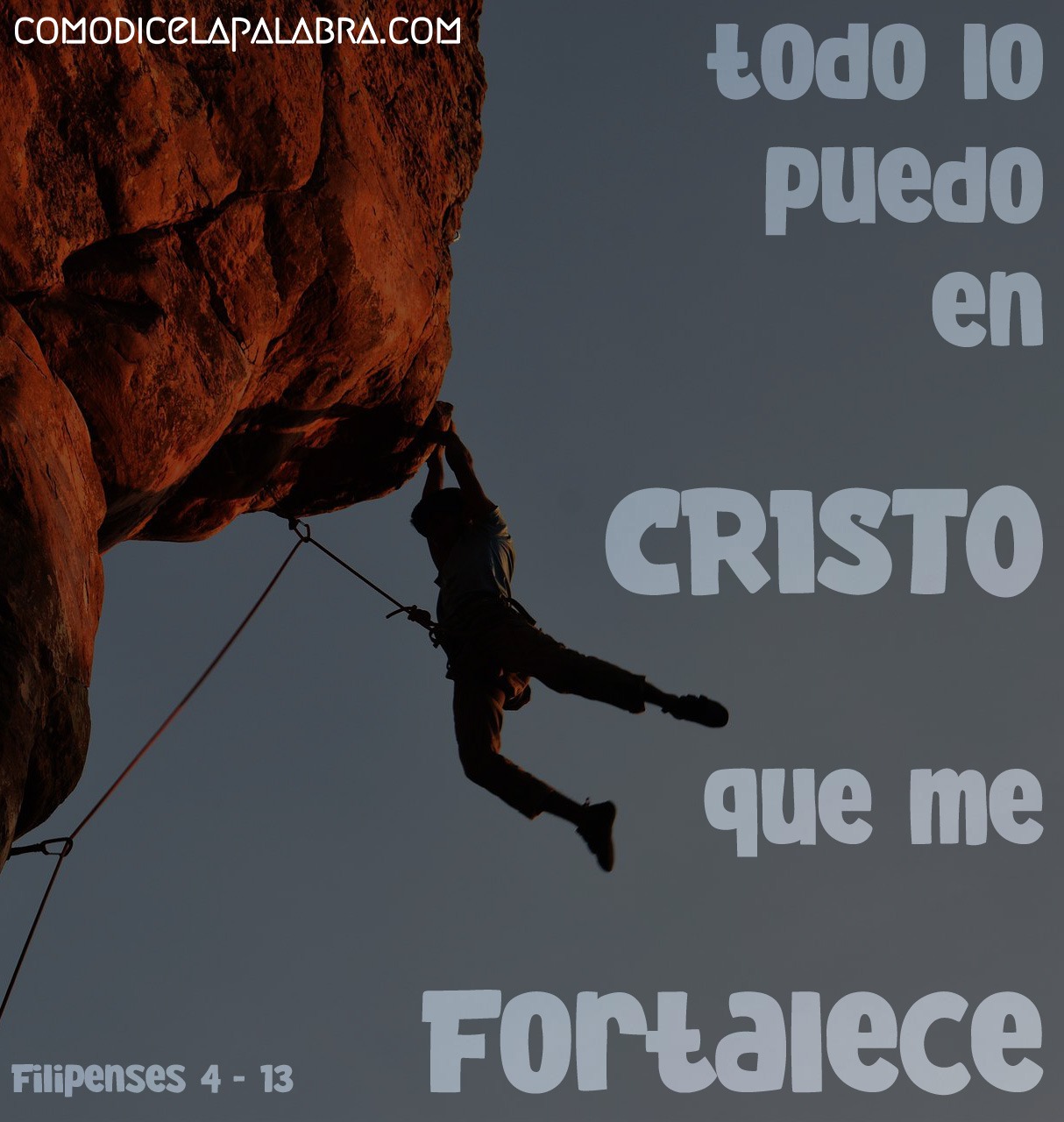 Todo lo puedo en Cristo que me fortalece.