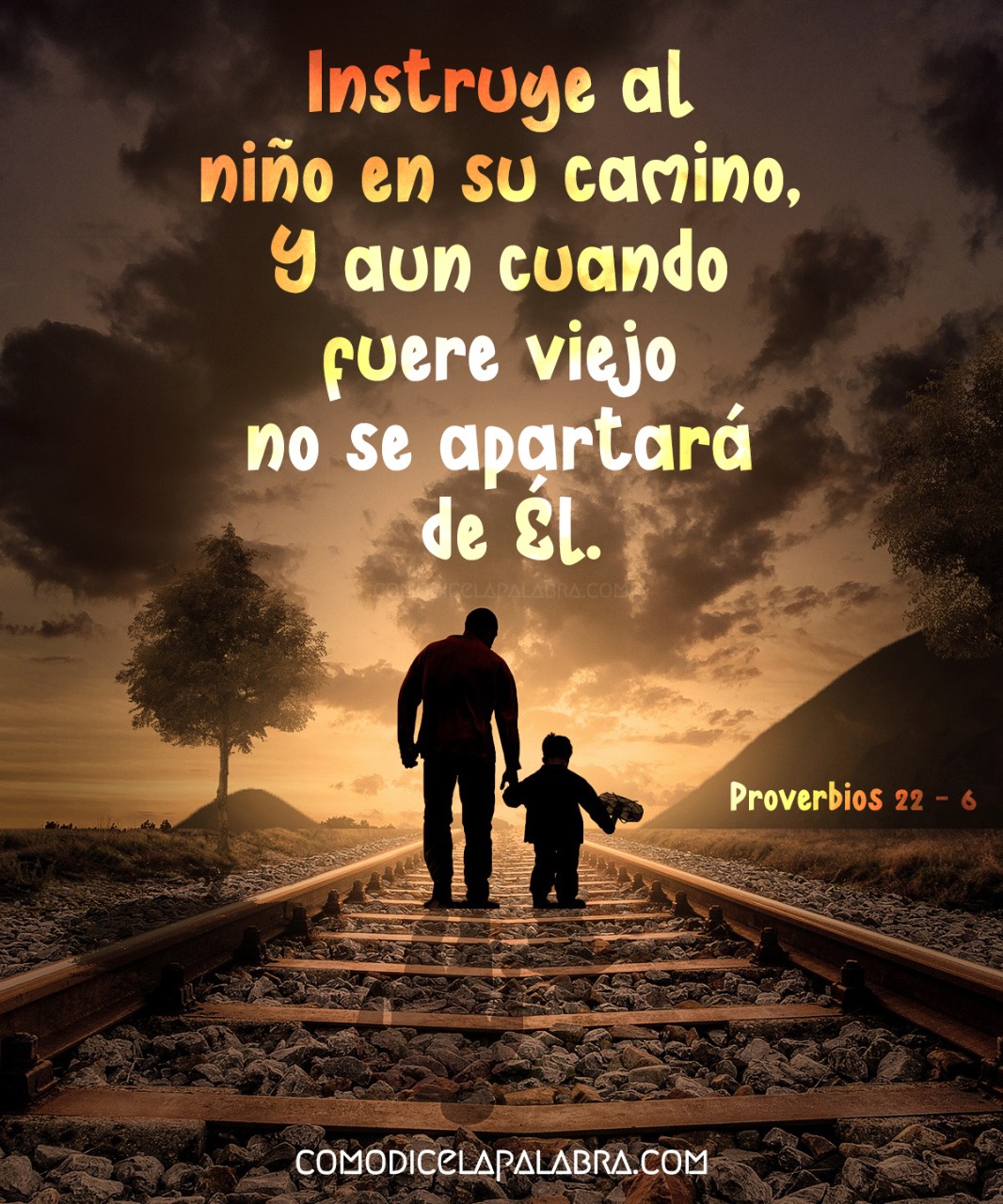 Instruye al niño en su camino, Y aun cuando fuere viejo no se apartará de él.
