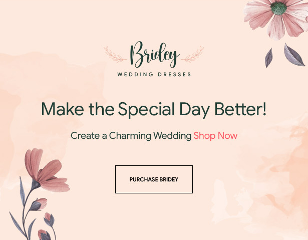 Bridey - Bridal Store eCommerce Prestashop Theme