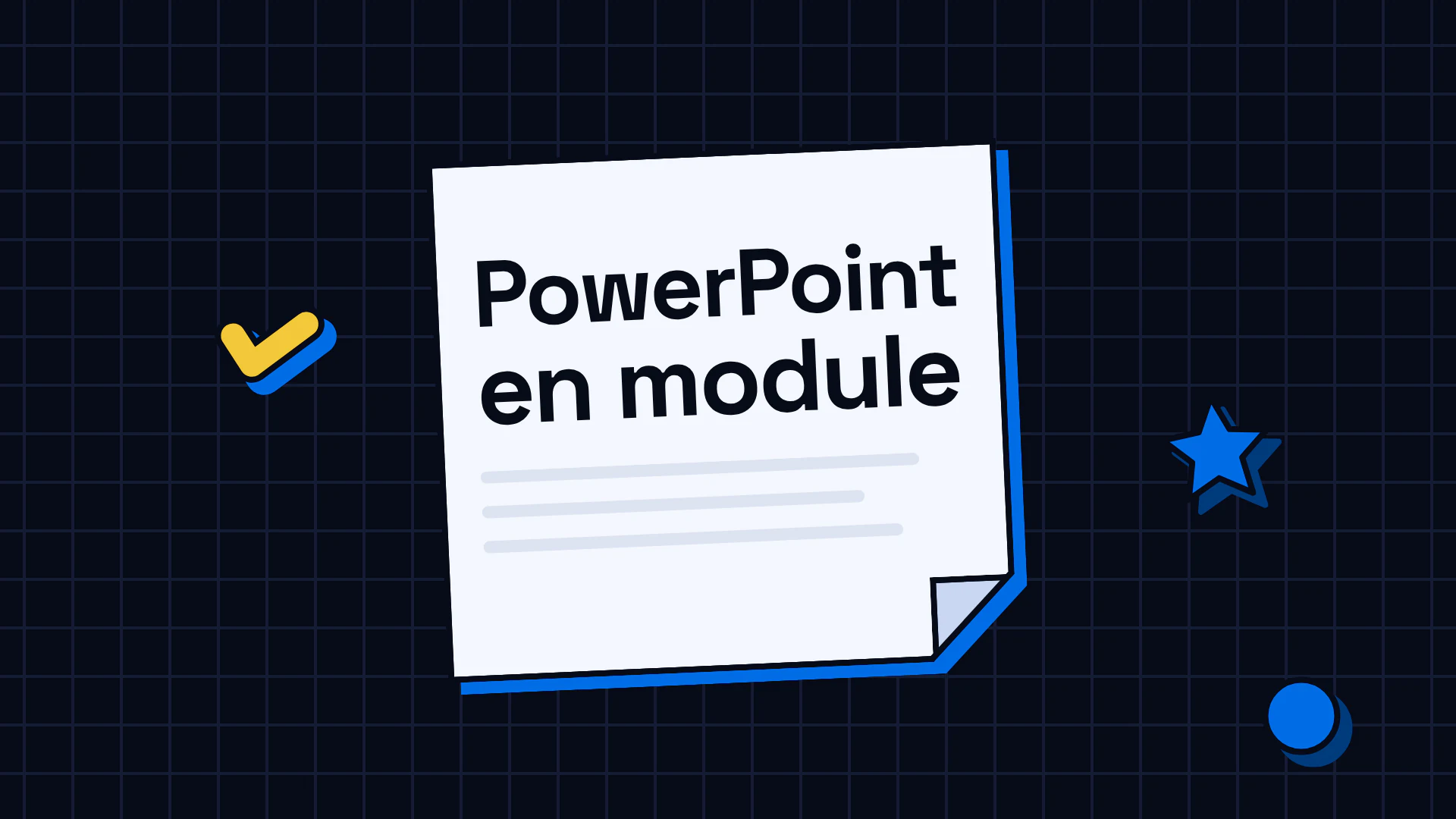 Les mots « PowerPoint en module » en grand, pour un article sur la transformation d'un PowerPoint en e-learning